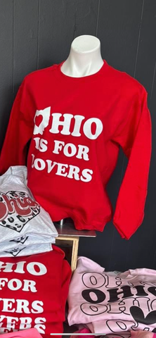 Ohio is for Lovers Glitter Crewneck