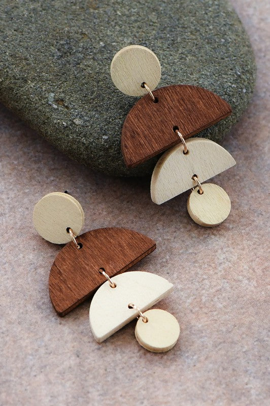 Laser cut wood on sale earrings