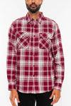 UNISEX LONG SLEEVE FLANNEL BUTTON DOWN SHIRT