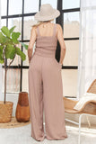 SOLID SQUARE NECK SLEEVELESS JUMPSUIT- LJP16140