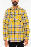 UNISEX LONG SLEEVE FLANNEL BUTTON DOWN SHIRT