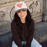 C.C PUT IT ON SANTA'S TAB LETTER Embroidered Trucker Cap