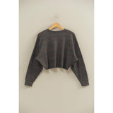 Drop-Shoulder Cropped Top
