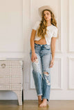 *HYBRID STYLE* HIGH RISE WIDE LEG JEANS