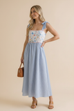Floral Print Tube Top Bow Strap Dress