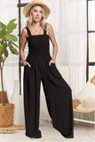 SOLID SQUARE NECK SLEEVELESS JUMPSUIT- LJP16140