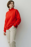 IT2594-BLANK2 | Solid Reversible Mock Neck Sweatshirt Top