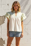 UT1093 Embroidered Detail Blouse