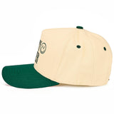 C.C HAPPY CAMPER Letter Embroidered on Two Tone Trucker Hat