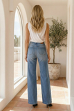 TUMMY CONTROL HIGH RISE RELAXED FLARE JEANS