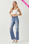 PLUS HIGH RISE STRAIGHT JEANS