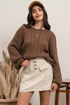 EYELET KNIT TOP