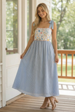 Floral Print Tube Top Bow Strap Dress