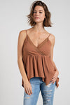 SPAGHETTI STRAP CAMI GAUZE TOP