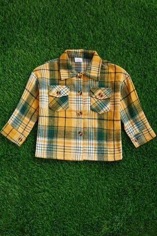 Youth Green and Yellow Flannel