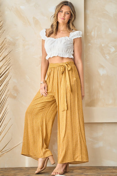 Mustard Yellow Linen Pants Ohio Roots Boutique