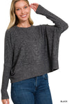 Brushed Melange Hacci Dolman Sleeve Sweater