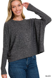 Brushed Melange Hacci Dolman Sleeve Sweater