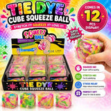 Tie Dye Cube Squeeze Super Soft Squishy Stretchy Stress Toys