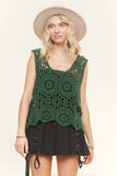 CASUAL CROCHET TANK TOP- LET3162