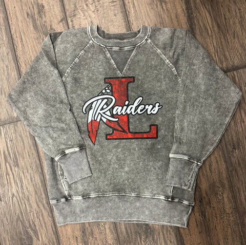 L Raiders Acid wash pullover