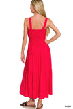Smocked Tiered Midi Dress