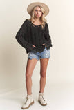 DISTRESSED MINERAL WASHED SWEATER - LESW3703