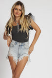 Organza Ruffle Top