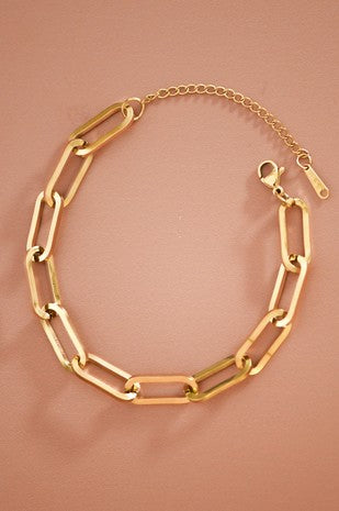 18K Non-Tarnish Stainless Steel Chain Bracelet