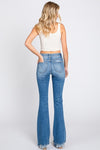 DESTROYED MID RISE FLARES TROUSER HEM