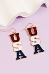 Sparkly USA Dangle Earrings