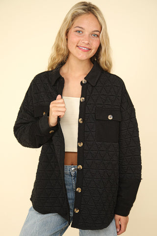 Oversized Quilted Cozy Shacket Jacket