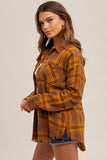 Fringe Hem mustard washed flannel