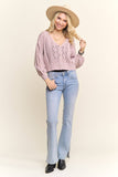 OPEN FRONT CARDIGAN WITH A V-NECK- LESW4111