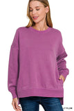 Pocket acid wash sweatshirts