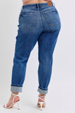 Plus MR Vintage Wash Boyfriend w/Cuff Jeans