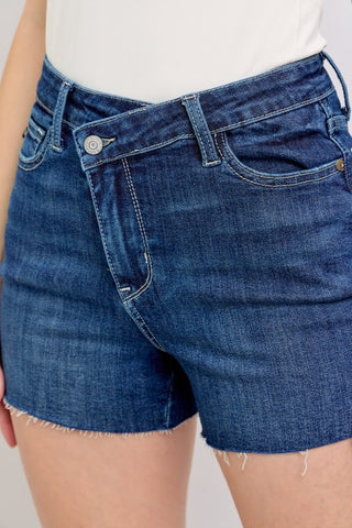 Criss-cross Waistband High Waisted Shorts