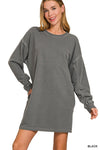 Oversized F/terry Pigment Dye & Enzyme Wash Tunic