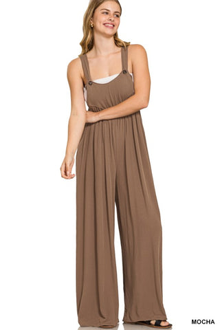 Woven Rayon Crepe Overalls