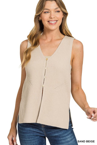 4 Buttons Sweater Vest