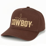 C.C COWBOY Letter Embroidered on Two Tone Trucker Hat