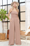 SOLID SQUARE NECK SLEEVELESS JUMPSUIT- LJP16140