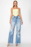 *HYBRID STYLE* HIGH RISE WIDE LEG JEANS