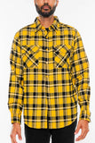 UNISEX LONG SLEEVE FLANNEL BUTTON DOWN SHIRT