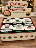 Christmas Dumplings Glitter Squishy Blind Box | Fast Rebound Water-Filled Holiday Toy, 6 Festive Designs