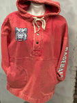 Red acid wash Mad dogs 3 button pullover