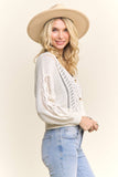 OPEN FRONT CARDIGAN WITH A V-NECK- LESW4111