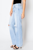 TUMMY CONTROL HIGH RISE RELAXED STRAIGHT LEG JEANS