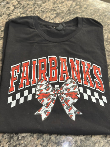 Fairbanks Mascot Bow Tee
