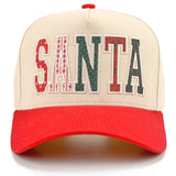C.C SANTA APPLIQUE LETTER Embroidered Trucker Cap